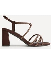 Linzi - Leyla Satin Diamante Heeled Sandals - Lyst