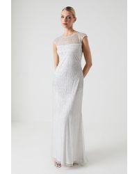 Coast - Linear Scuplting Beaded Wedding Dress - Lyst