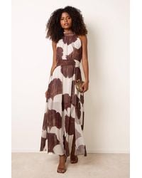Blue Vanilla - Elasticated Waist Sleeveless Turtleneck Maxi Dress - Lyst