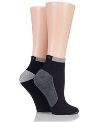 Elle - 2 Pair Sport Non-cushioned Anklet Socks - Lyst