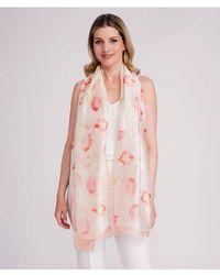 Pia Rossini - Blossom Printed Satin Silk Scarf - Lyst