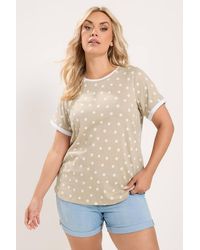 Yours - Contrast Sleeve T-Shirt - Lyst