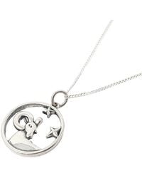 Harfi - Aries Zodiac Horoscope Charm Sterling Necklace - Lyst