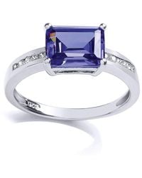 Jewelco London - Emerald Cz 4 Claw Solitaire Engagement Ring - Lyst