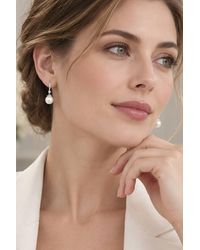 Lovii - Luméa Élan 10Mm Freshwater Pearl & Zircon Sterling Drop Earrings - Lyst