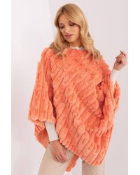 Love Lace - Textured Lined Casual Polyester Poncho - Lyst