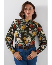 Joe Browns - Ava Floral Print High Neck Jersey Top - Lyst