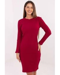 Love Lace - Everyday Ribbed Cotton Pencil Dress Style 221256 - Lyst
