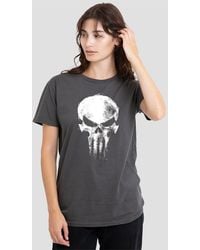 Marvel - Daredevil Born Again Skull The Punisher Returns T-Shirt, Light Graphite - Lyst