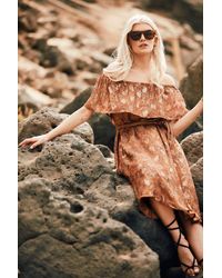 Mantaray - Metallic Floral Paisley Bardot Maxi Dress - Lyst