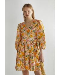 Shnoo - Floral Wrap Mini Dress - Lyst