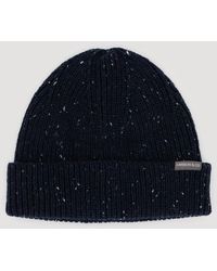 Larsson & Co - Navy With White Nep Beanie - Lyst