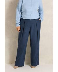 Evans - Stripe Wide Leg Trousers - Lyst