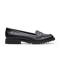 Clarks - Griffin Milly 2 Leather Loafers, Slip Ons - Lyst