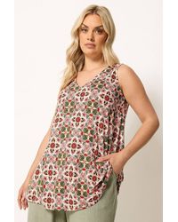 Yours - Tropical Print Vest Top - Lyst