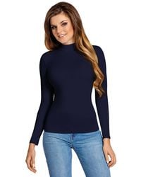 Love Lace - Long Sleeve Stand Up Collar Blouse - Lyst