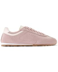Clarks - Lorenza Lace Light Suede Trainers - Lyst