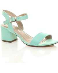 AJVANI - Mid Block Heel Strappy Sandals - Lyst