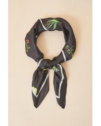 Accessorize - Large Floral Satin Square Scarf - Lyst