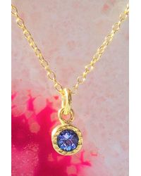 Otis Jaxon London - Tanzanite Sterling December Birthstone Pendant Necklace - Lyst