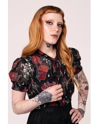 Hell Bunny - Blooming Elle Semi Fitted Blouse - Lyst