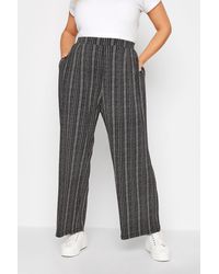Yours - Wide Leg Stretch Trousers - Lyst