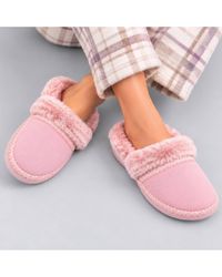 AJVANI - Flat Faux Fur Mules Comfort Slippers - Lyst