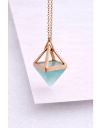 Otis Jaxon London - Geometric Multi Gemstone Pyramid Necklace - Lyst