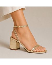 LARANGE - Wide Fit Ankle Strap Block Heel Sandals - Lyst