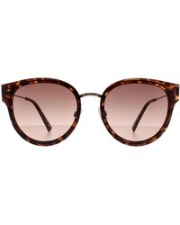 Ted Baker - Cat Eye Havana Brown Gradient Tb1659 Ayala Sunglasses - Lyst