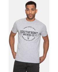 Threadbare - Front Print 'southfront' T Shirt - Lyst