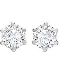 Jewelco London - 9Ct Cz 6 Claw Solitaire Stud Earrings, 6Mm 1.75Cts - Lyst