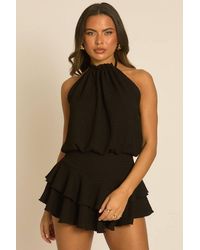 Rebellious Fashion - Textured Flippy Playsuit - Lyst