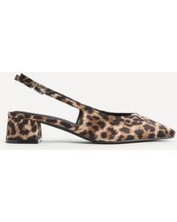 Linzi - Aire Leopard Print Slingback Court Heels - Lyst