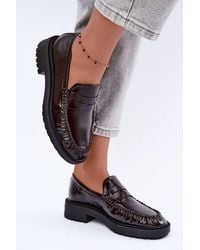 Love Lace - Everyday Faux Leather Loafers With Pleats - Lyst
