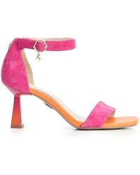 Moda In Pelle - 'leonna' Suede Heeled Sandals - Lyst