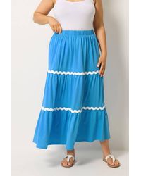 Yours - Tiered Maxi Skirt - Lyst
