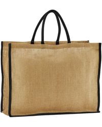 Westford Mill - Contrast Starched Jute Tote Bag - Lyst