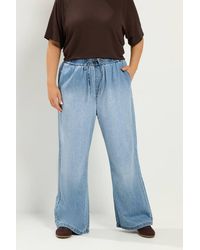 Yours - Drawstring Wide Leg Jeans - Lyst