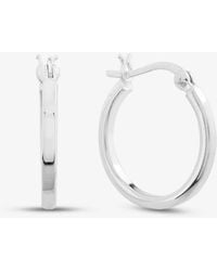 T.H.Baker - Sterling 20Mm Square-Tube Hoop Earrings 8.53.9109 - Lyst