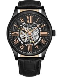 Stuhrling - Atrium 3942 Automatic Wrist Watch Skeletonized Dial 42Mm Case Leather Band - Lyst