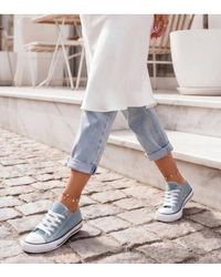Love Lace - Timeless Platform Round Toe Chunky Trainers - Lyst