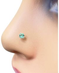 Raina Jewels - 18Ct Natural Round 4-Claw Nose Stud Pin 0.10Ct 2.9Mm - Lyst