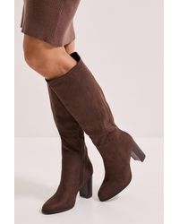 Dorothy Perkins - Kit High Block Heel Knee High Boots - Lyst