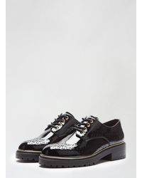 Dorothy Perkins - Black Lister Lace Up Brogue Shoes - Lyst