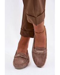 Love Lace - Soft Suede Loafers With 4.5Cm Upper - Lyst