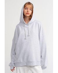 Dilvin - Oversized Cotton Hooded Sweatshirt - Lyst