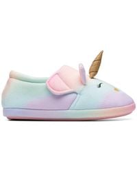 Clarks - Fluffy Snug Kid Multicolour Slippers - Lyst