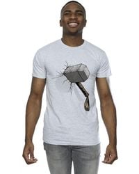Marvel - Thor Hammer Crack T-Shirt - Lyst