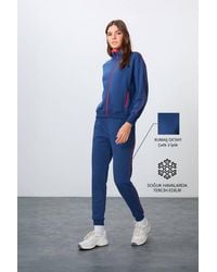 TOMMY LIFE - Oversized Zip-Collar Sweatshirt & Pants Set - Lyst
